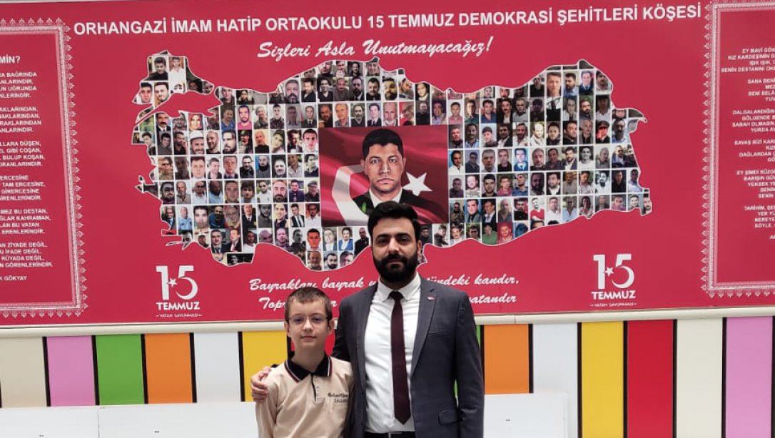 Öğrencimiz Harun Akif Özgür 13.´sü düzenlenen TÜBİTAK Ortaokul Öğrencileri Araştırma Projeleri Yarışması İstanbul Asya Bölge Finaline Katılmaya Hak Kazandı.