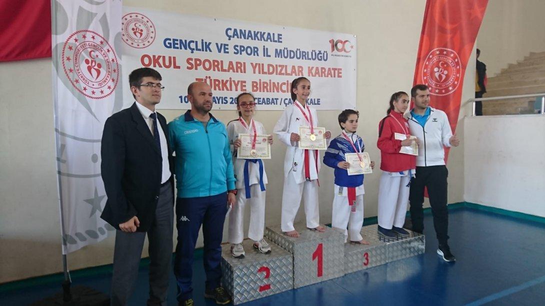 Öğrencimiz Nisanur Ayvacık Okul Sporları Yıldızlar Karate Şampiyonasında Türkiye İkincisi Oldu.