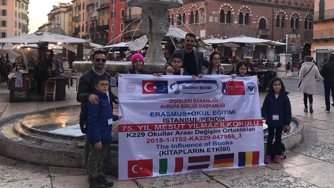 75.Yıl Mesut Yılmaz İlkokulu Avrupa Birliği Projesi kapsamında İlk Ziyaretini İtalya´nın Verona Şehrine Gerçekleştirdi.