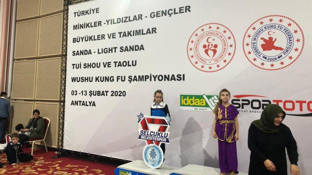 Milli Öğrencimiz Sude Merve Altun'dan Türkiye Wushu Kung Fu Şampiyonasında Büyük Başarı