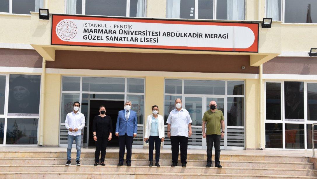 Pendik Kaymakamımız Sn. Dr. Hülya Kaya, Marmara Üniversitesi Abdülkadir Meragi Güzel Sanatlar Lisesini ziyaret etti.